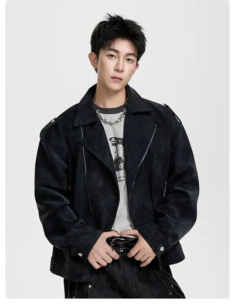 Casual Micro Suede Zipped Jacket – Streetwear Chef