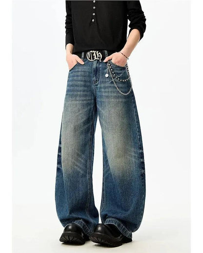 Scattered Whiskers Wide Leg Jeans