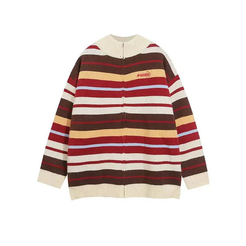 Rainbow Striped Knit Jacket