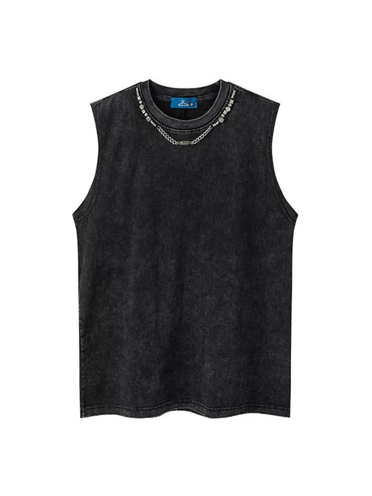 Washed Necklace Tank Top