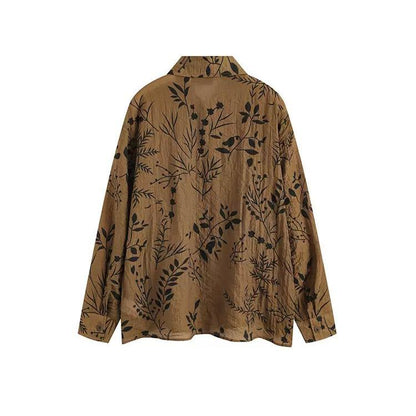 Leaf Print Pattern Shirt