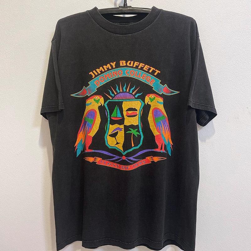 Vintage J!mmy Buff3t D0mino C0llege T-Shirt