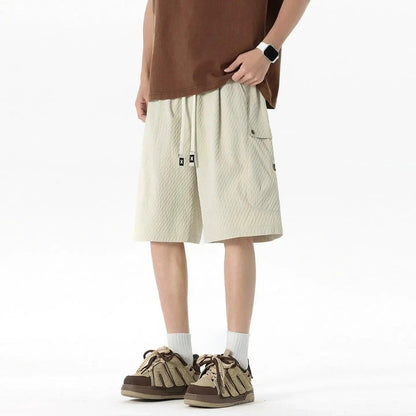 Textured Cargo Pocket Shorts