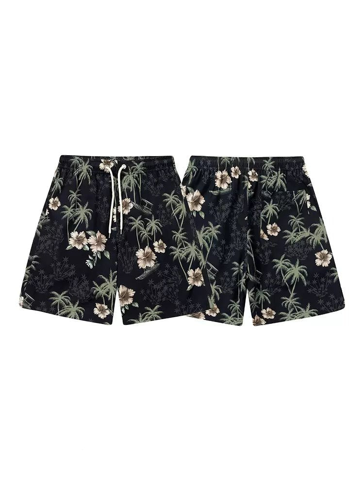 Coconut Tree & Floral Shorts