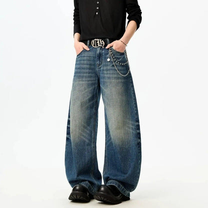 Scattered Whiskers Wide Leg Jeans