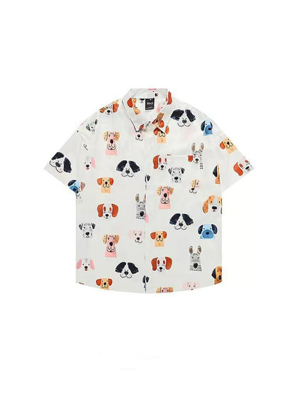 Cartoon Puppy Short Sleeve Shirt