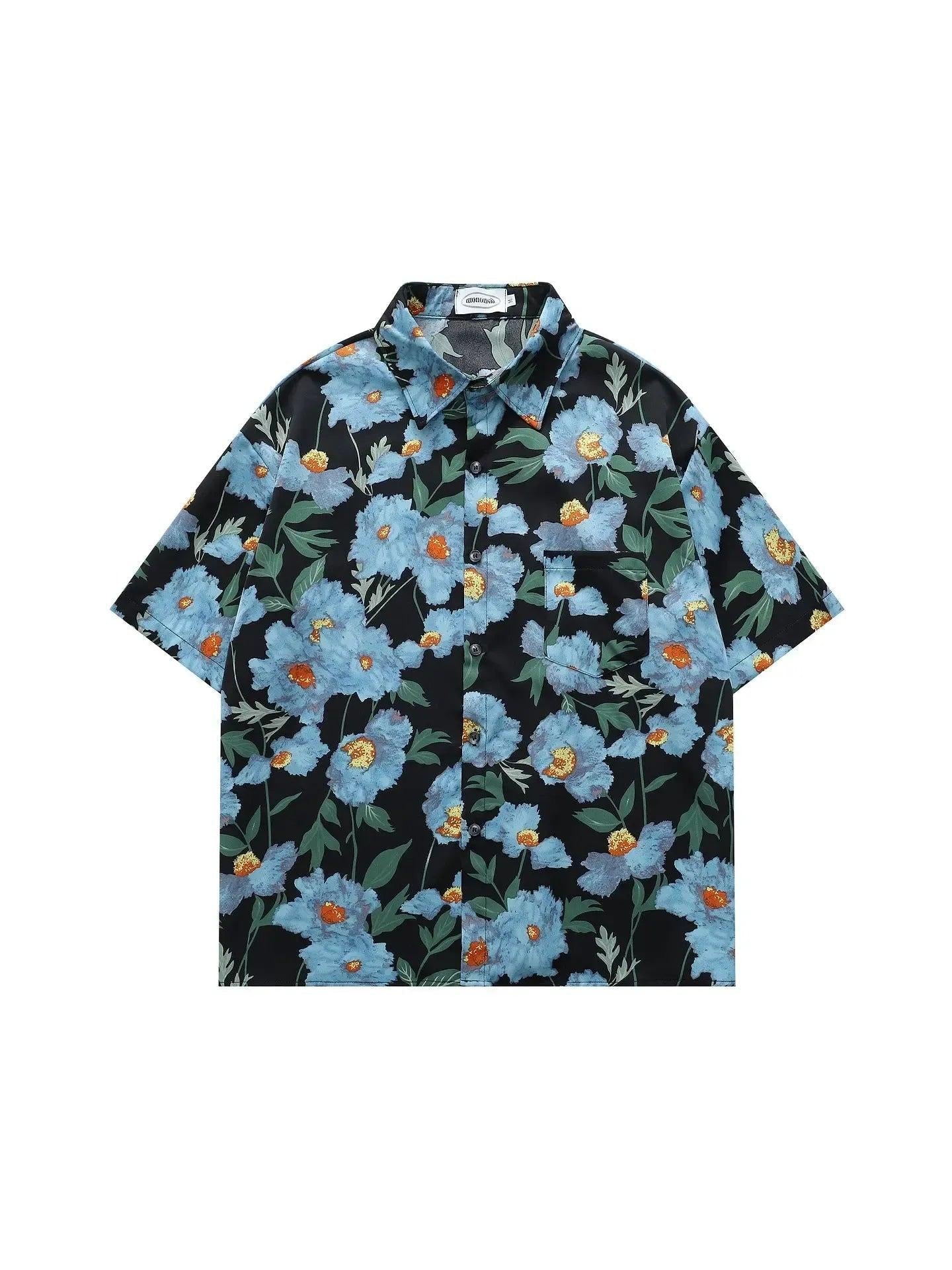 Vintage Floral Print Shirt