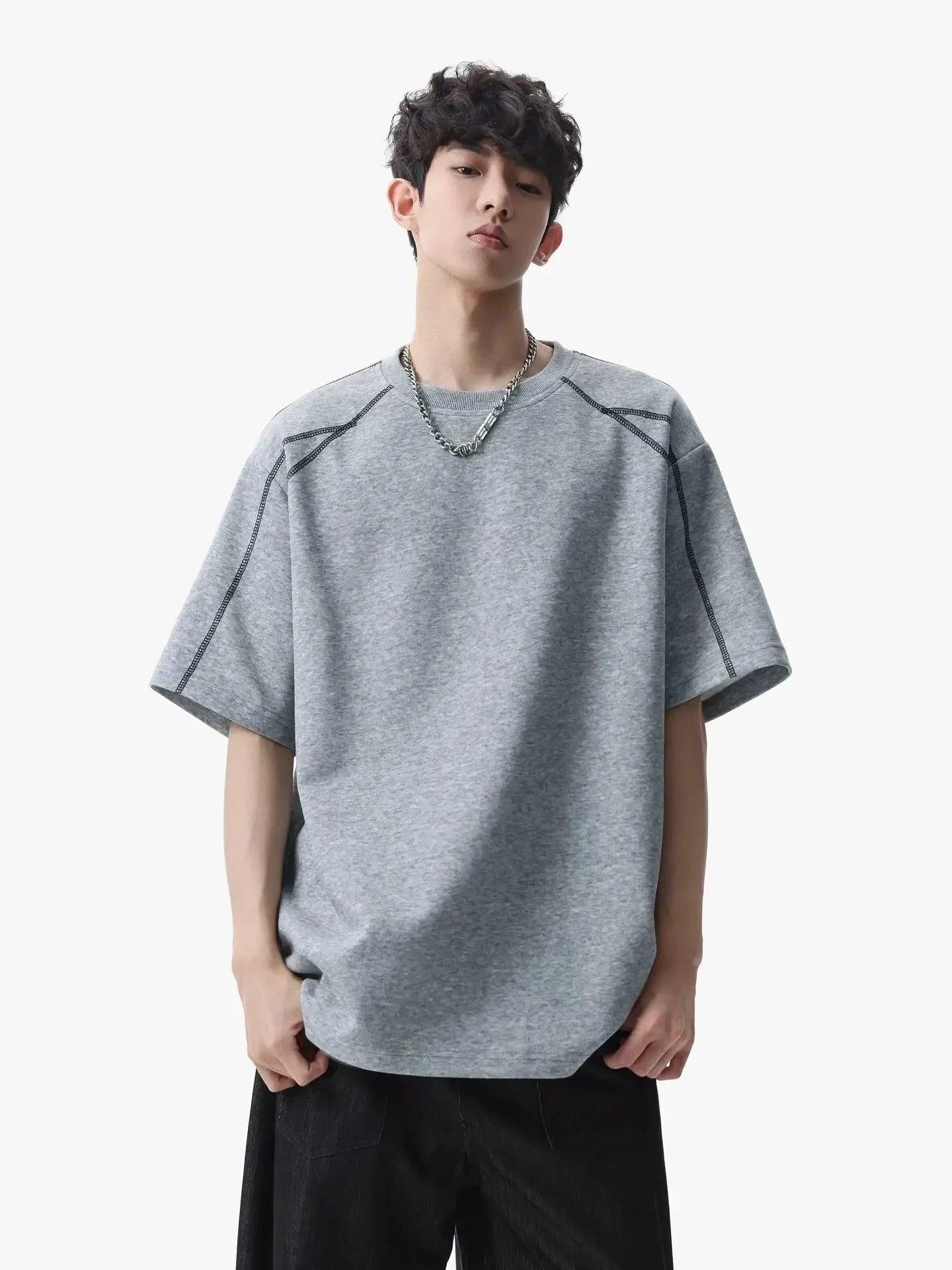 Contrast Stitched Relax Fit T-Shirt