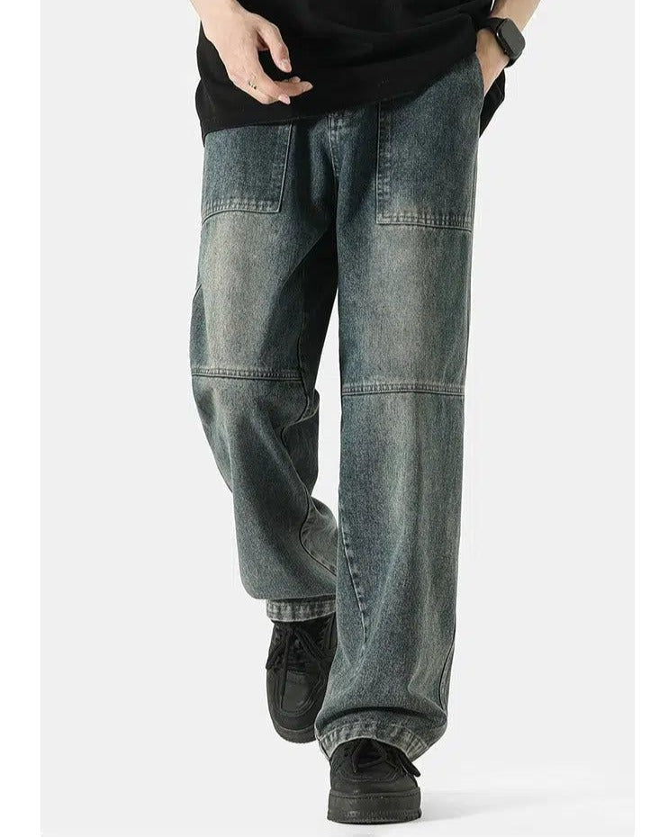 Oversized Slant Pocket Jeans