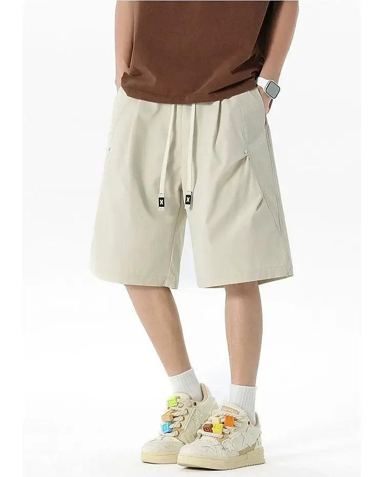 Breathable Mesh Panel Sporty Shorts