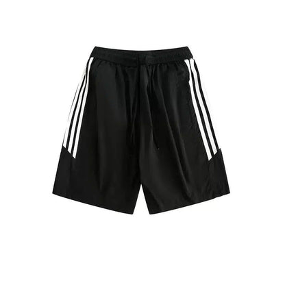 Three-Stripes Drawstring Sports Shorts