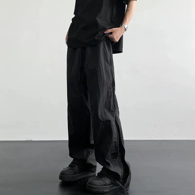 Mesh Paneled Tech Parachute Pants