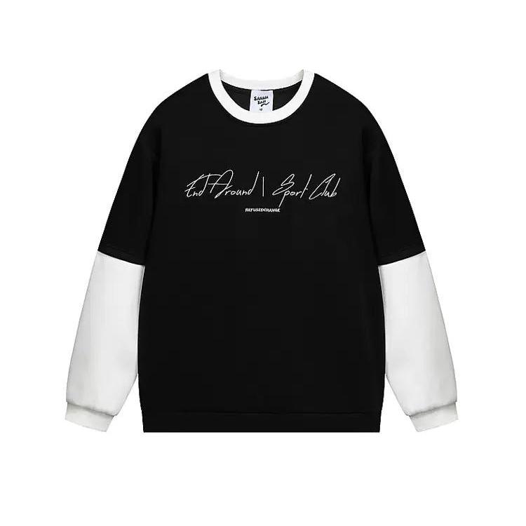 Signature Letter Contrast Crewneck