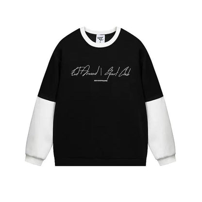 Signature Letter Contrast Crewneck