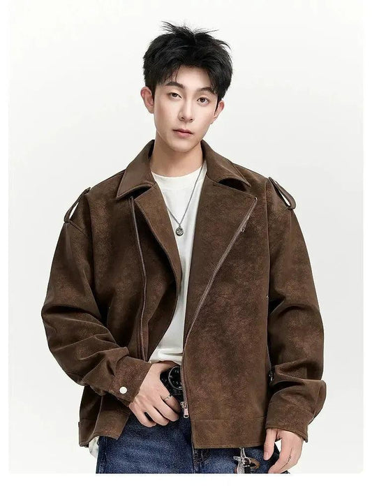 Casual Micro Suede Zipped Jacket