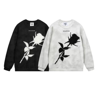 Fuzzy Rose Crewneck