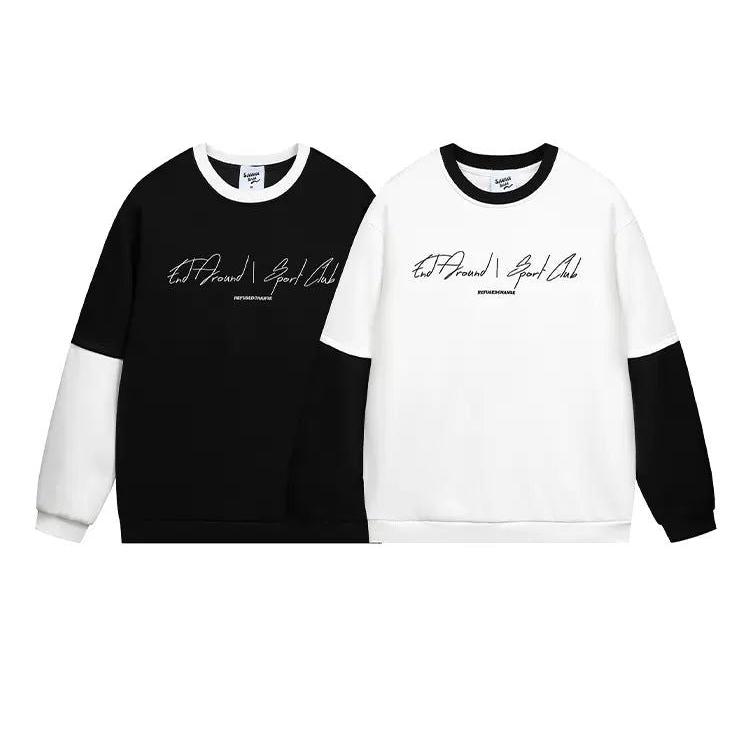 Signature Letter Contrast Crewneck