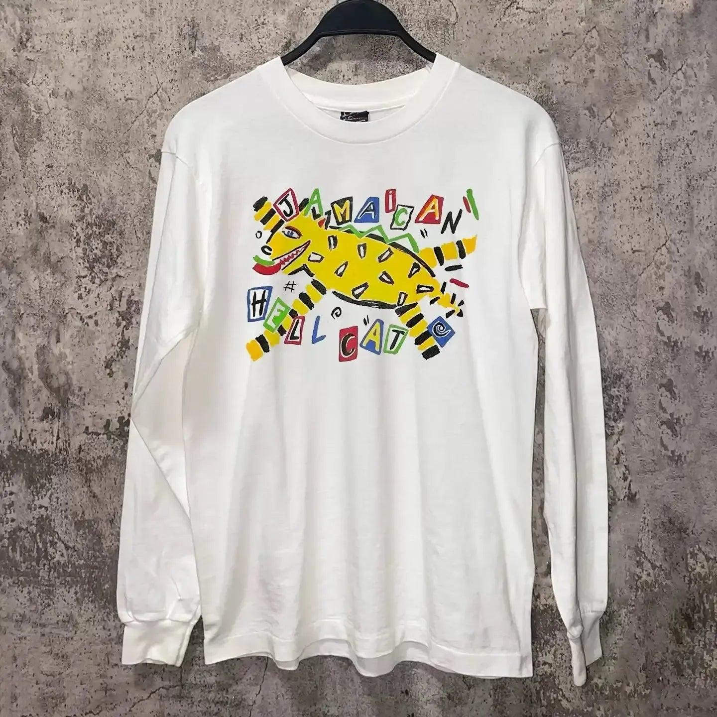 Vintage Jamaican Hell Cat Long Sleeve T-Shirt