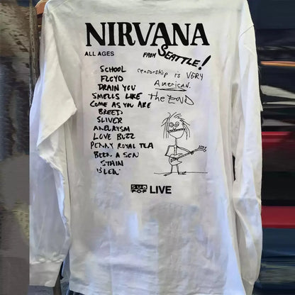 Vintage N!rvana Seattle Sub P0p Live Long Sleeve T-Shirt