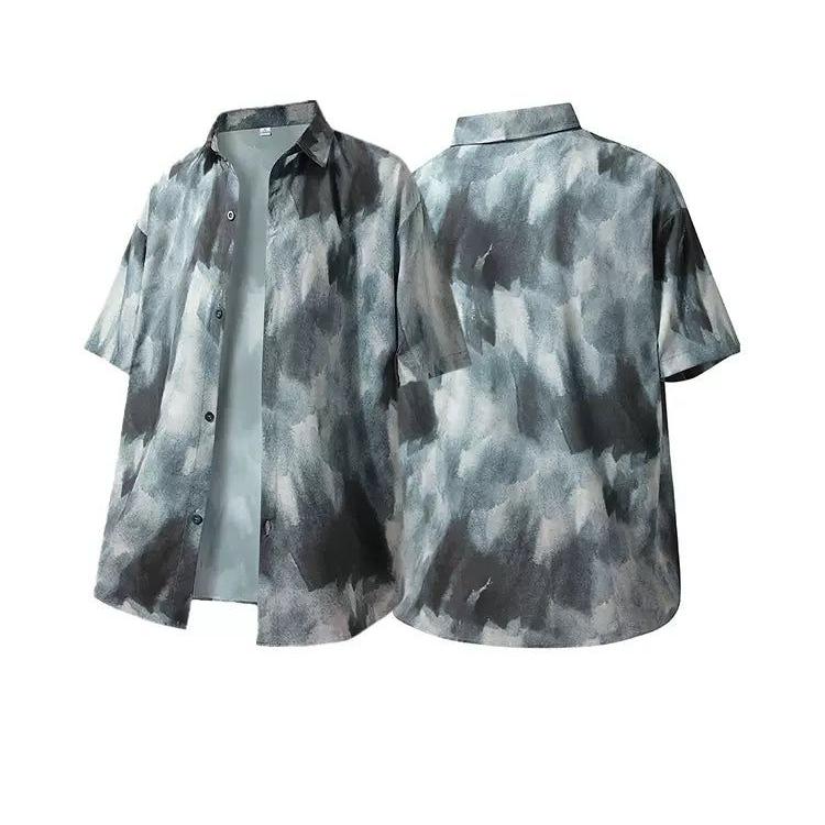 Gradient Tie-Dye Short Sleeve Shirt