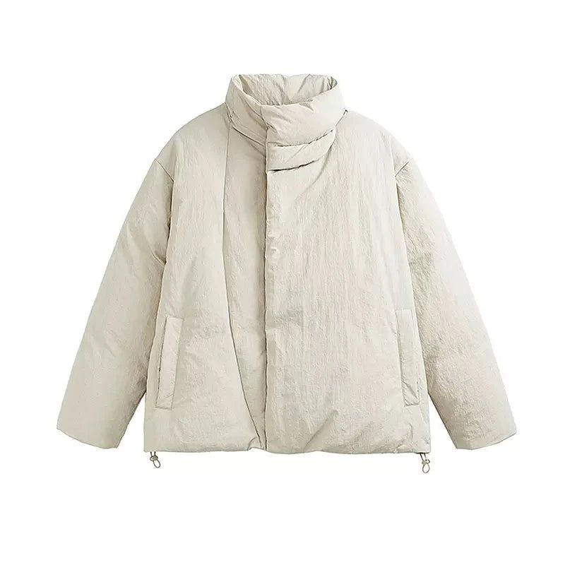 Solid Color Stand Collar Down Jacket