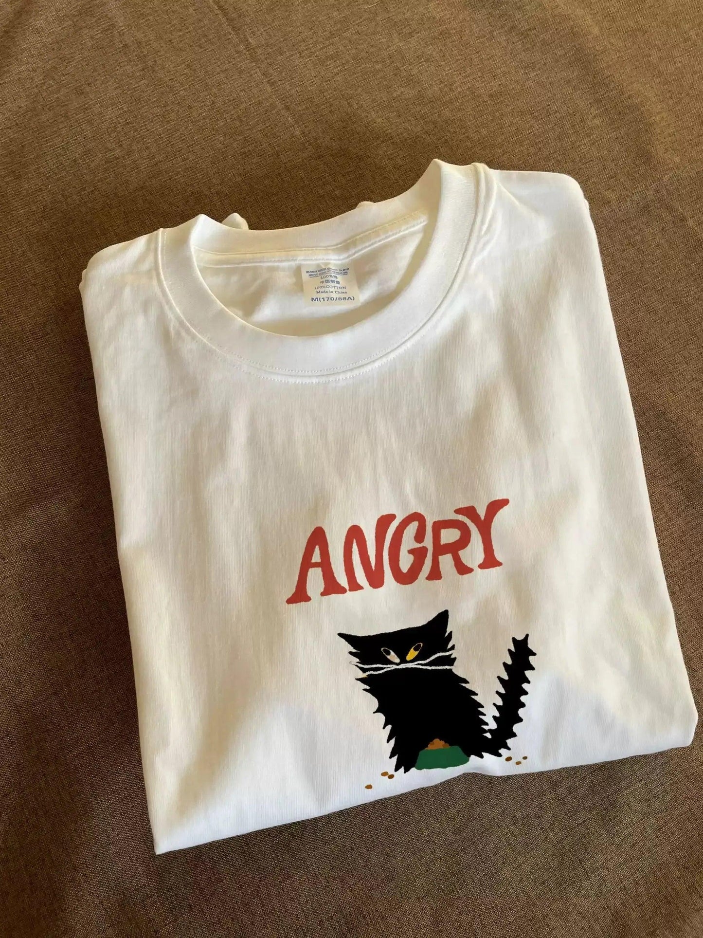 Vintage Angry Cat Longsleeve T-Shirt