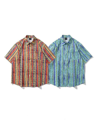 Vintage Stripes Short Sleeve Shirt