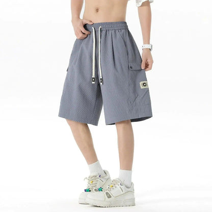 Textured Cargo Pocket Shorts