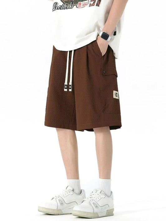 Textured Cargo Pocket Shorts