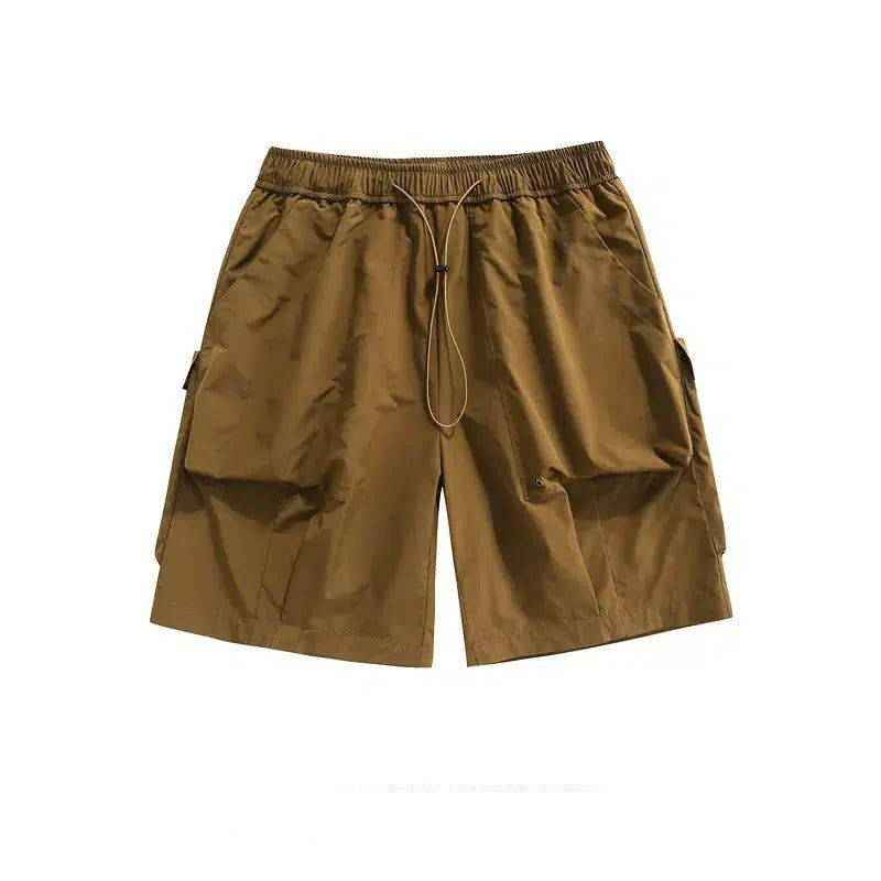 Plain Pleated Cargo Shorts