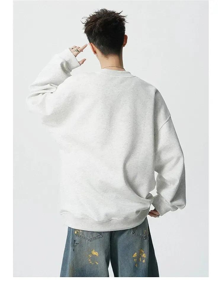 Floral & Butterfly Embroidered Crewneck