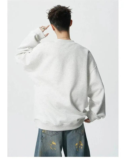 Floral & Butterfly Embroidered Crewneck