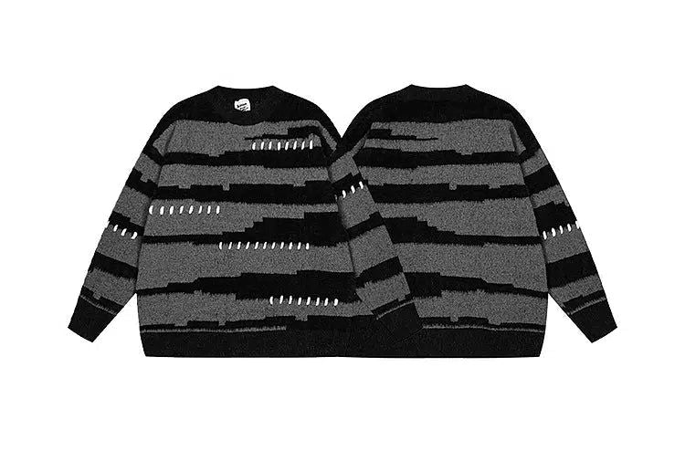 Patched Stripes Sweater