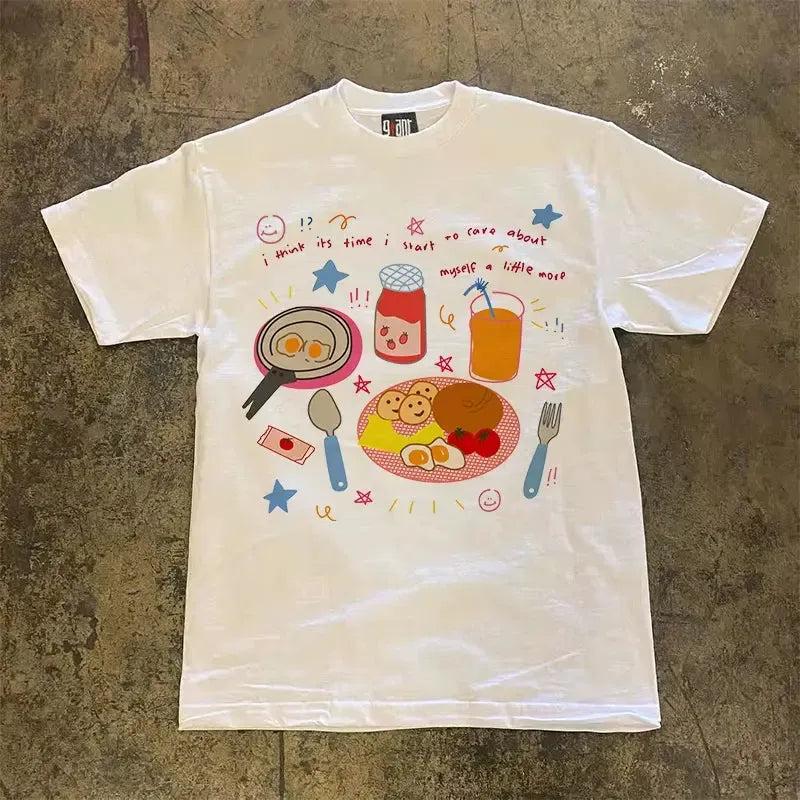Vintage Self-Care Breakfast T-Shirt