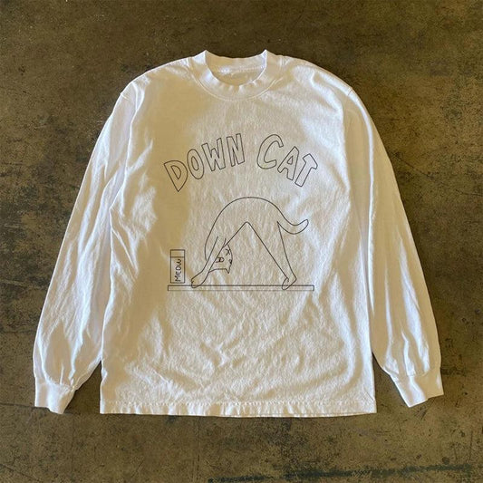 Vintage Down Cat T-Shirt