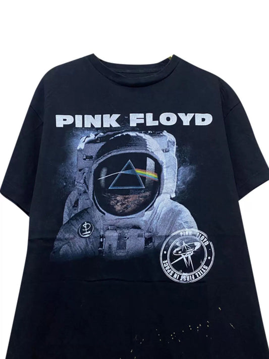 Vintage Pink Fl0yd Still F!rst In Space T-Shirt