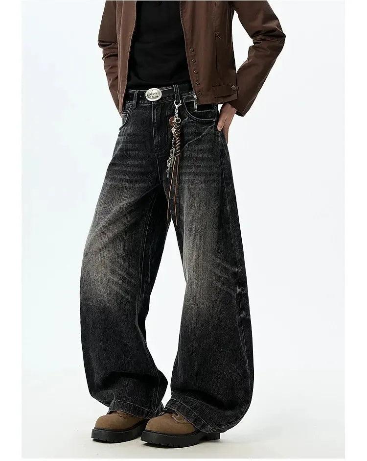 Scattered Whiskers Wide Leg Jeans