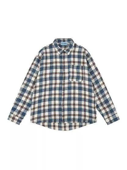 Loose Fit Plaid Shirt