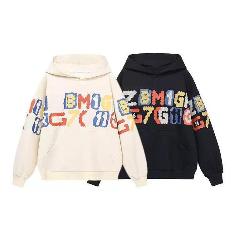 Colorful Letter Print Hoodie