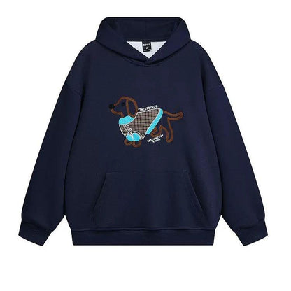 Puppy Embroidery Hoodie