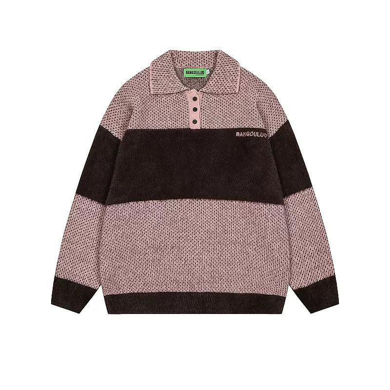 Contrast Color Striped Polo