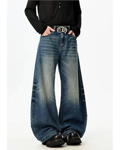 Scattered Whiskers Wide Leg Jeans
