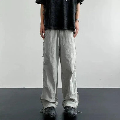 Mesh Paneled Tech Parachute Pants