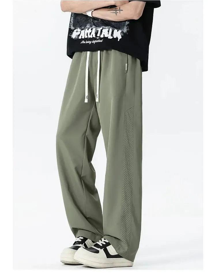 Drawstring Mesh Detail Pants