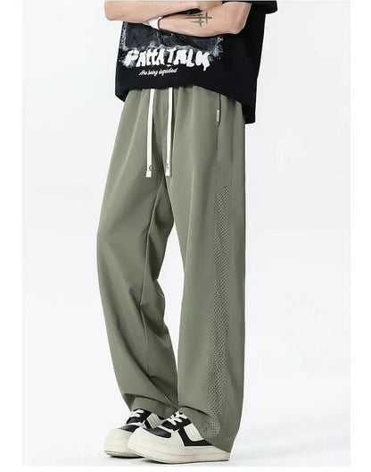 Drawstring Mesh Detail Pants