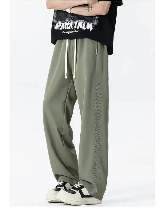 Drawstring Mesh Detail Pants