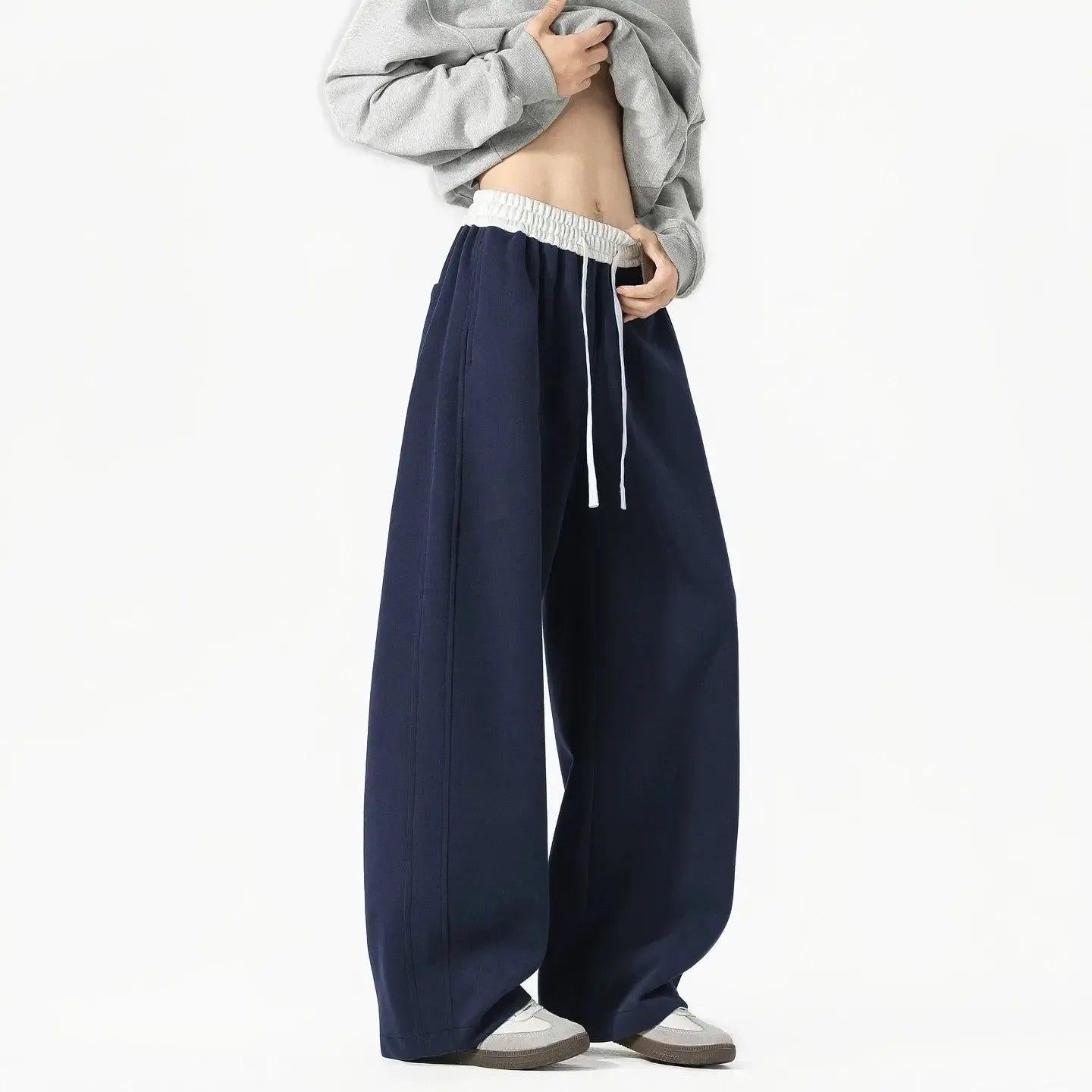 Drawstring Contrast Sports Sweatpants