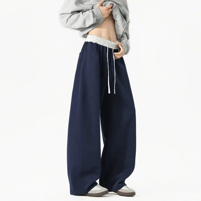 Drawstring Contrast Sports Sweatpants