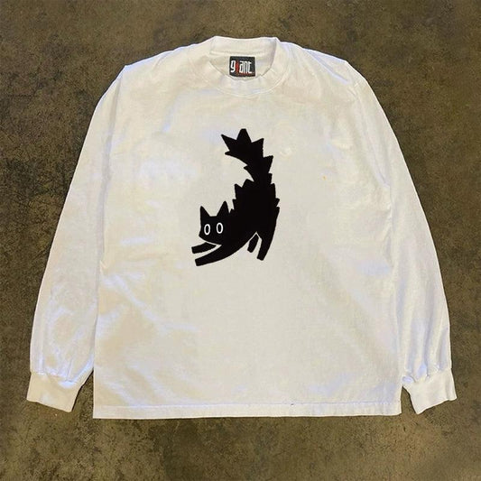 Vintage Black Spike Fur T-Shirt