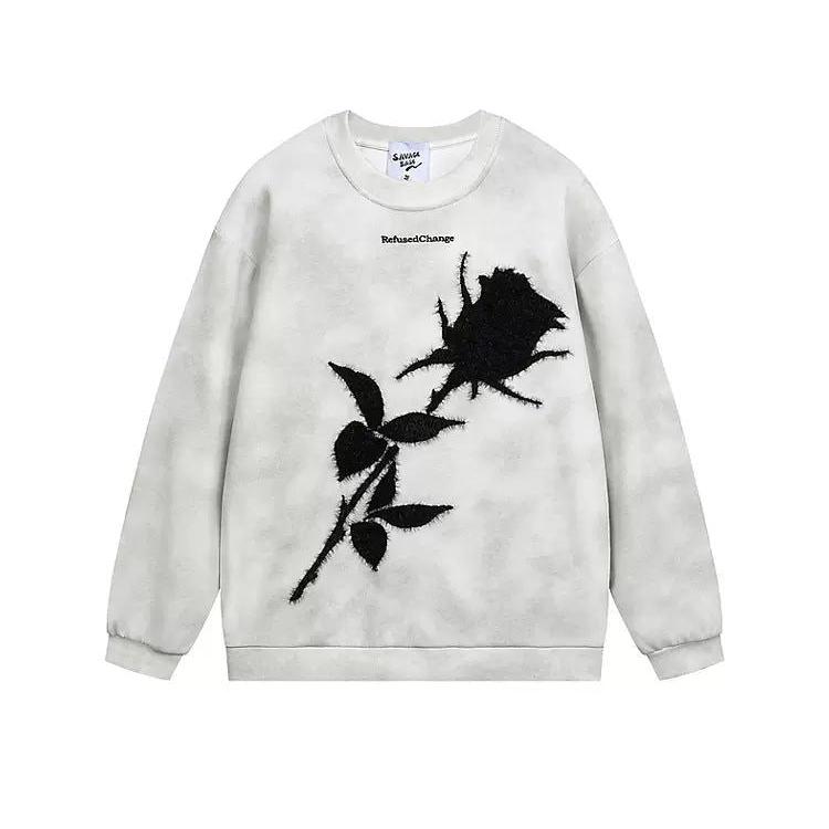 Fuzzy Rose Crewneck